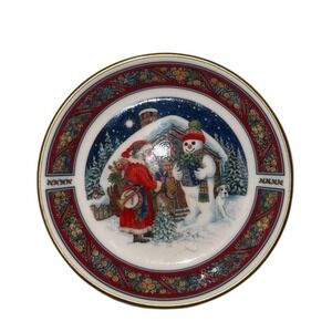 Sue Scullard Christmas Tales, Santa and the Snowman, Royal Worcester England #6